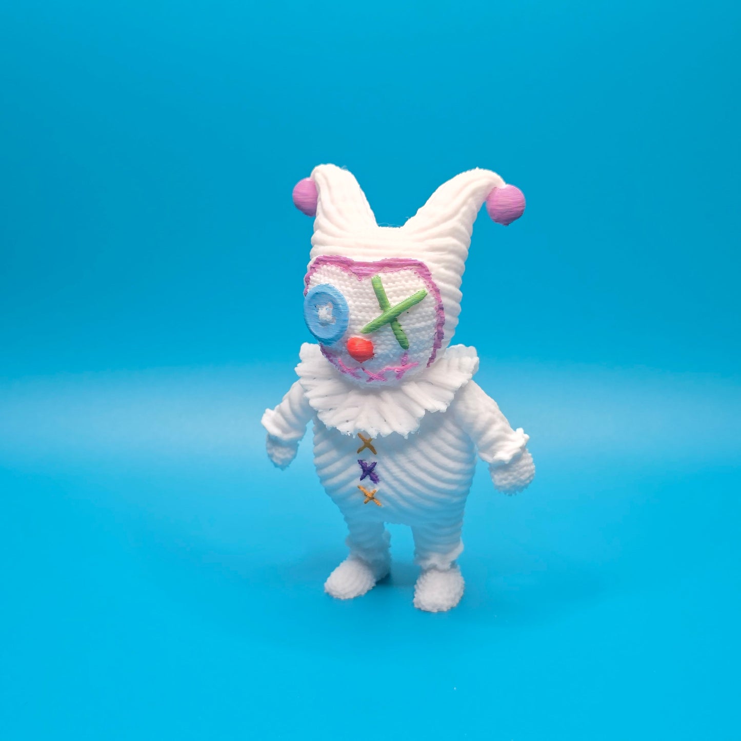 Giggles the Clown | 3D Printed Stitchling Figurine - Impishly Yours