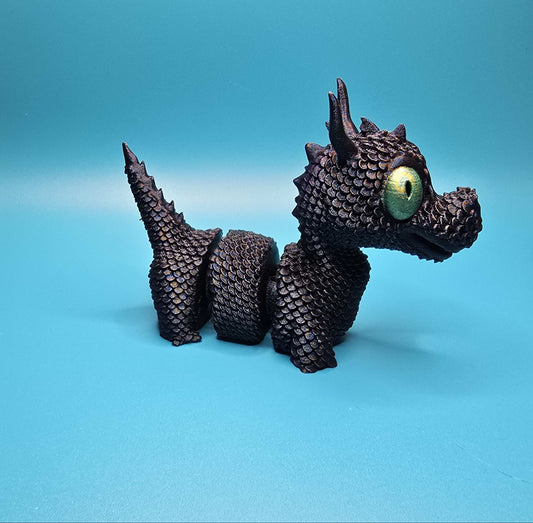 Niblet the Emberkin | Articulated 3D Printed Dragon Figurine - Impishly Yours