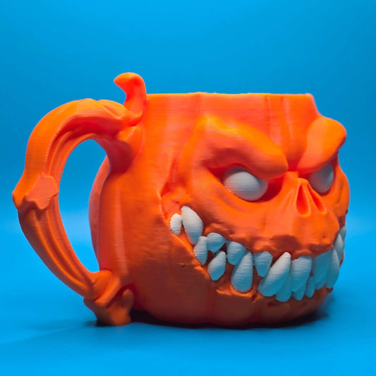 Pumpkin Mug | 3D Printed Creepy - Cute Drinkware - Impishly Yours