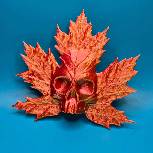 The Forbidden Leaf | Creepy - Cute Leaf Magnet with Skull Detail - Impishly Yours