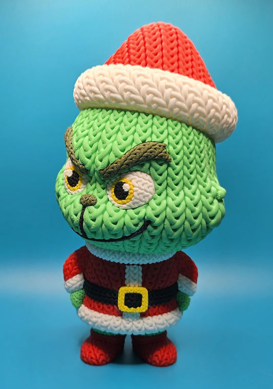 The Krinch | Cute Knitted Christmas Figurine with Articulated Head - Impishly Yours