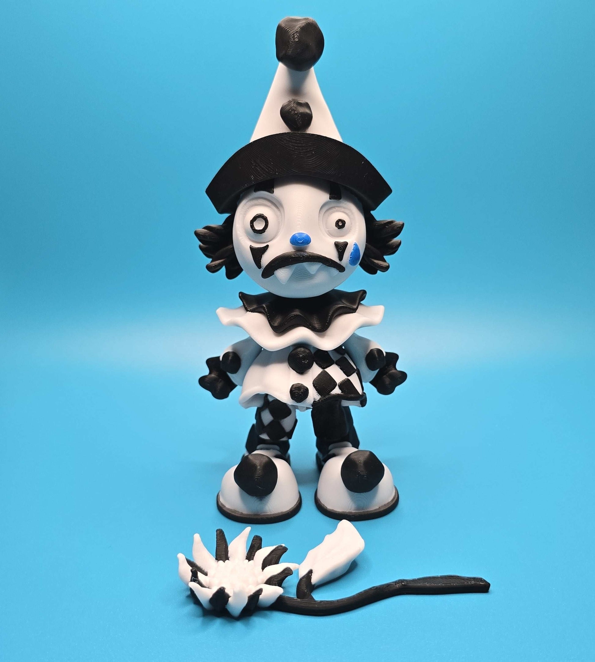 Articulated Sad Clown | 3D Printed Creepy - Cute Figurine - Impishly Yours