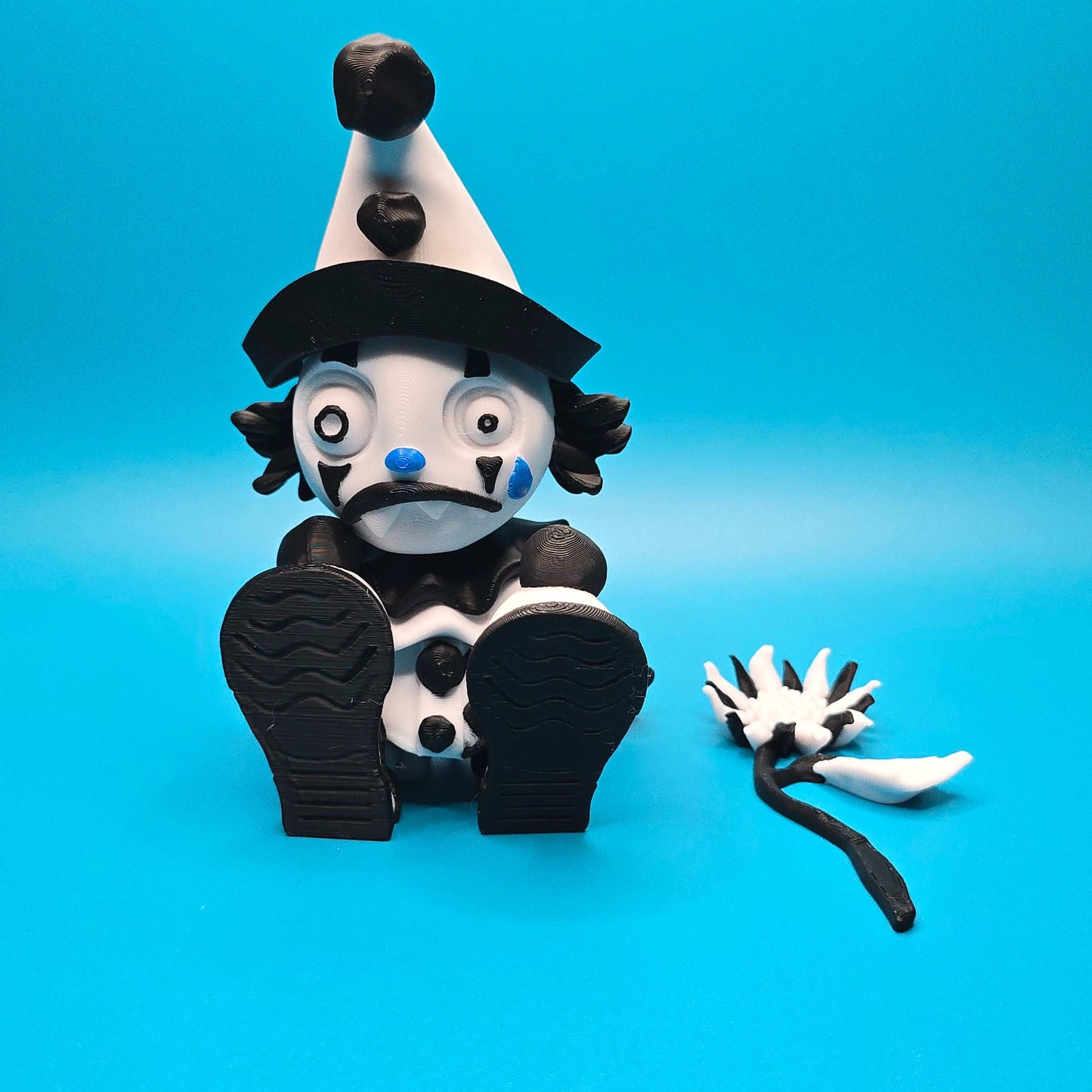 Articulated Sad Clown | 3D Printed Creepy - Cute Figurine - Impishly Yours