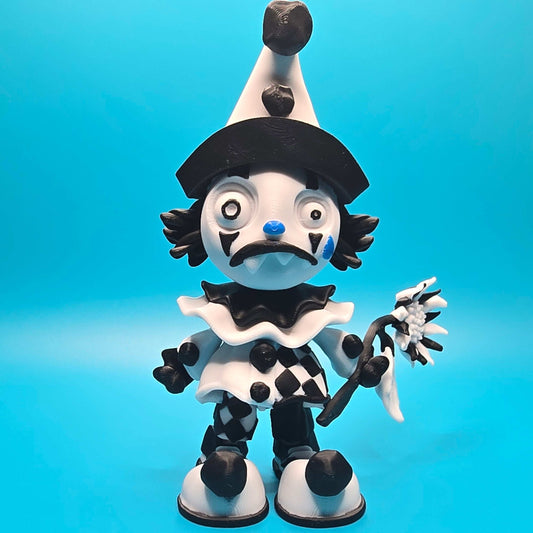Articulated Sad Clown | 3D Printed Creepy - Cute Figurine - Impishly Yours