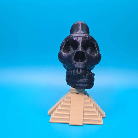 Aztec Death Whistle | 3D Printed Whistle with Pyramid Stand - Impishly Yours