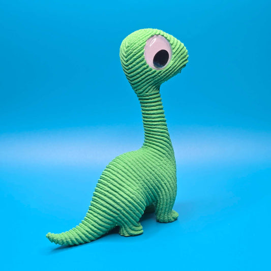 Bronte the Brontosaurus | 3D Printed Cute Knitted Figurine - Impishly Yours