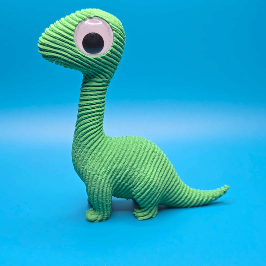 Bronte the Brontosaurus | 3D Printed Cute Knitted Figurine - Impishly Yours