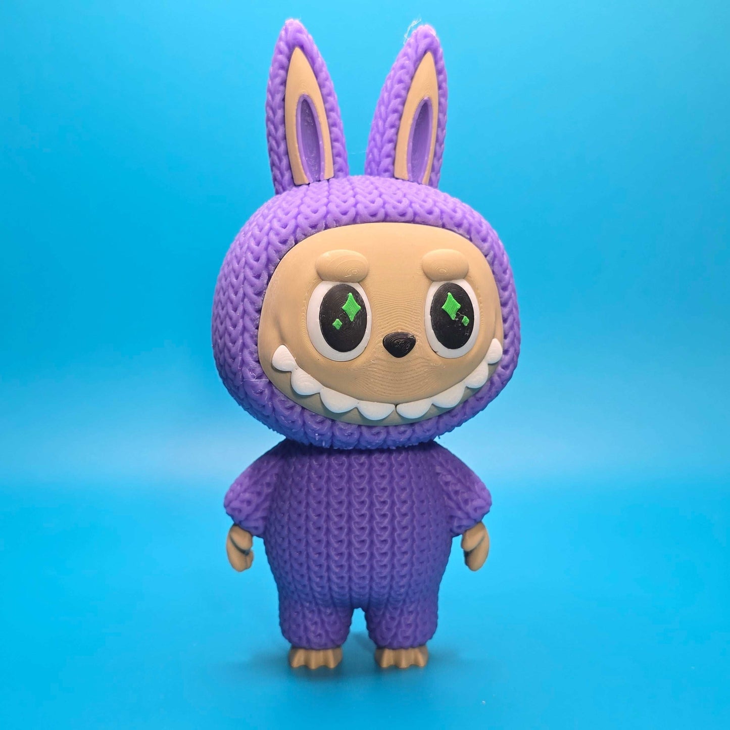 Bubu Monster | 3D Printed Knitted - Texture Figurine with Rotating Head - Impishly Yours