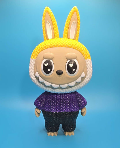 Bubu Monster | 3D Printed Knitted - Texture Figurine with Rotating Head - Impishly Yours