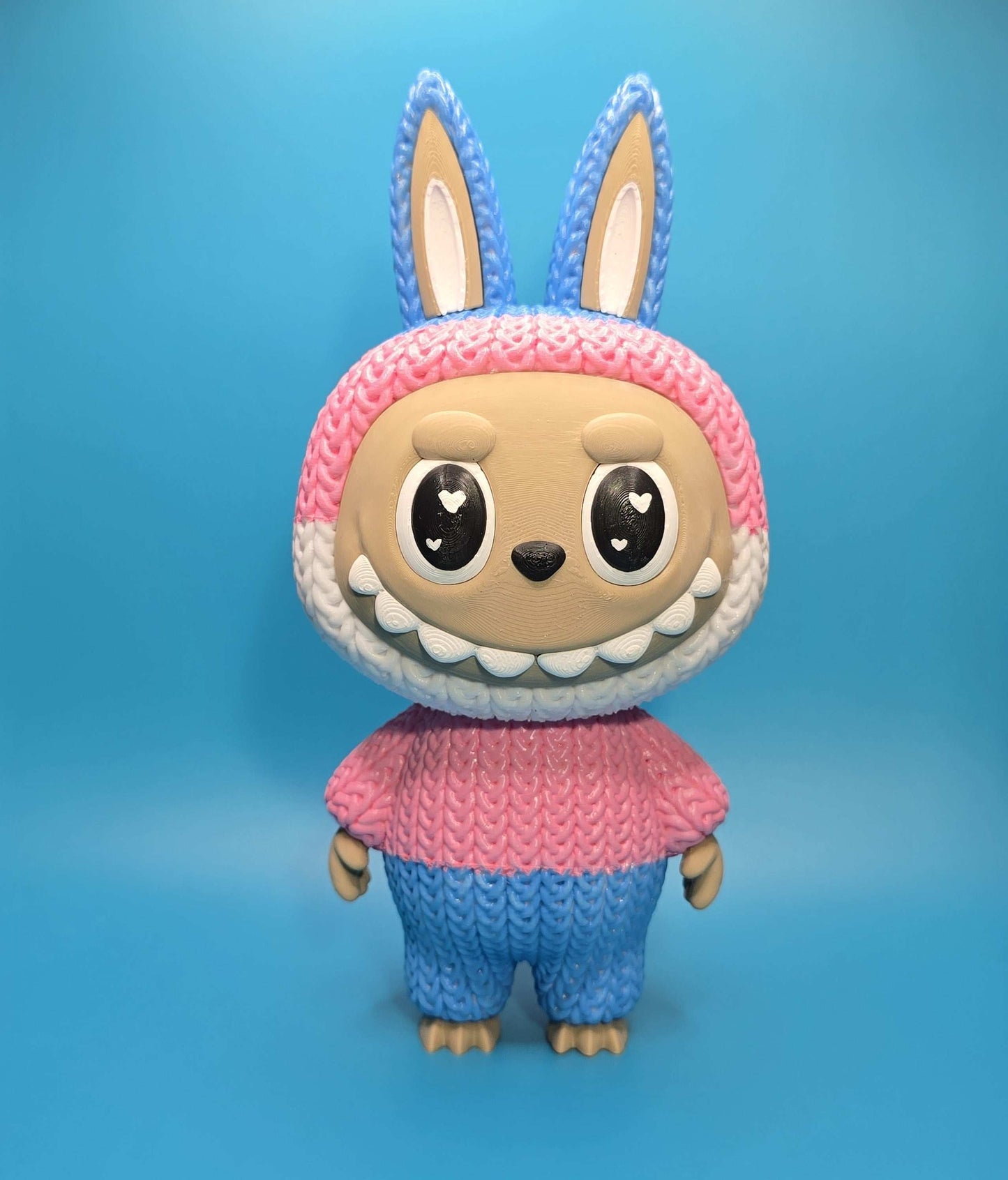 Bubu Monster | 3D Printed Knitted - Texture Figurine with Rotating Head - Impishly Yours