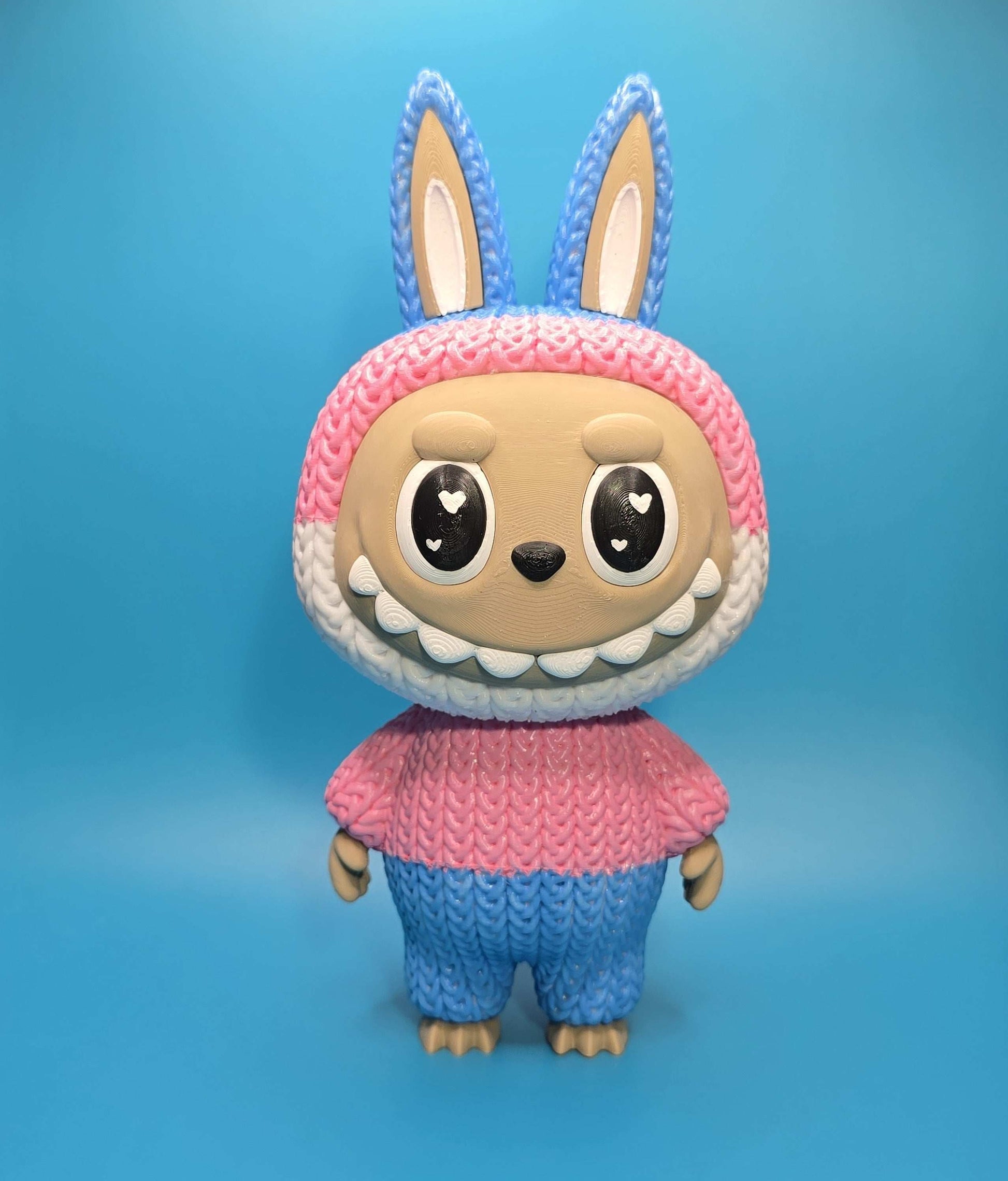 Bubu Monster | 3D Printed Knitted - Texture Figurine with Rotating Head - Impishly Yours