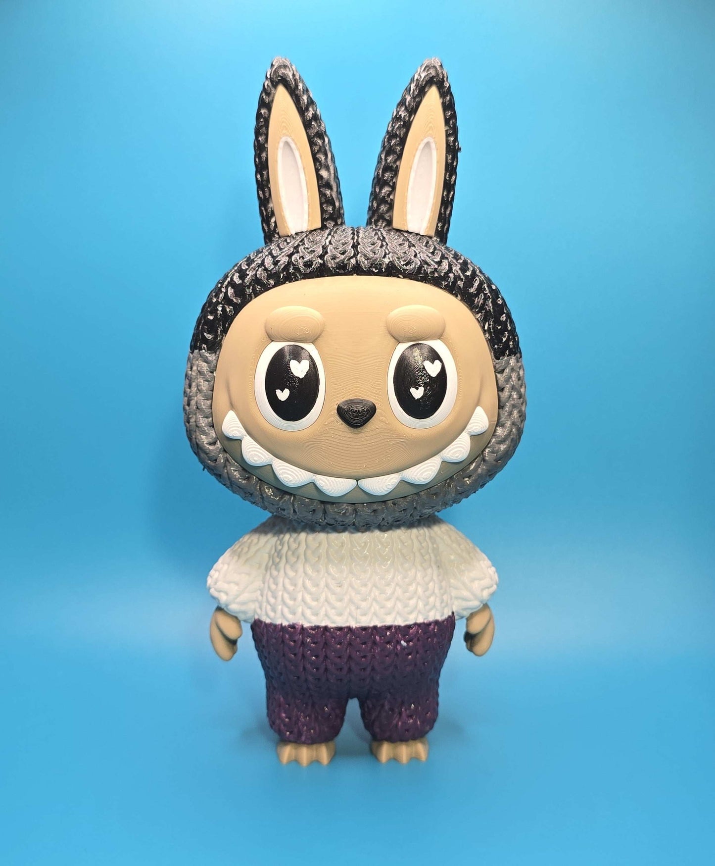 Bubu Monster | 3D Printed Knitted - Texture Figurine with Rotating Head - Impishly Yours