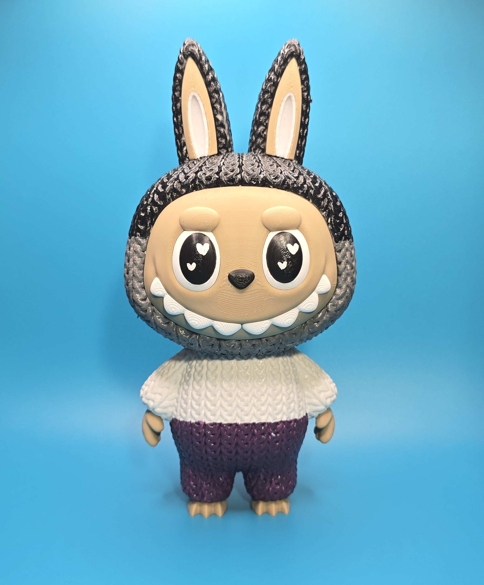 Bubu Monster | 3D Printed Knitted - Texture Figurine with Rotating Head - Impishly Yours