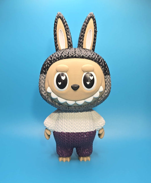 Bubu Monster | 3D Printed Knitted - Texture Figurine with Rotating Head - Impishly Yours