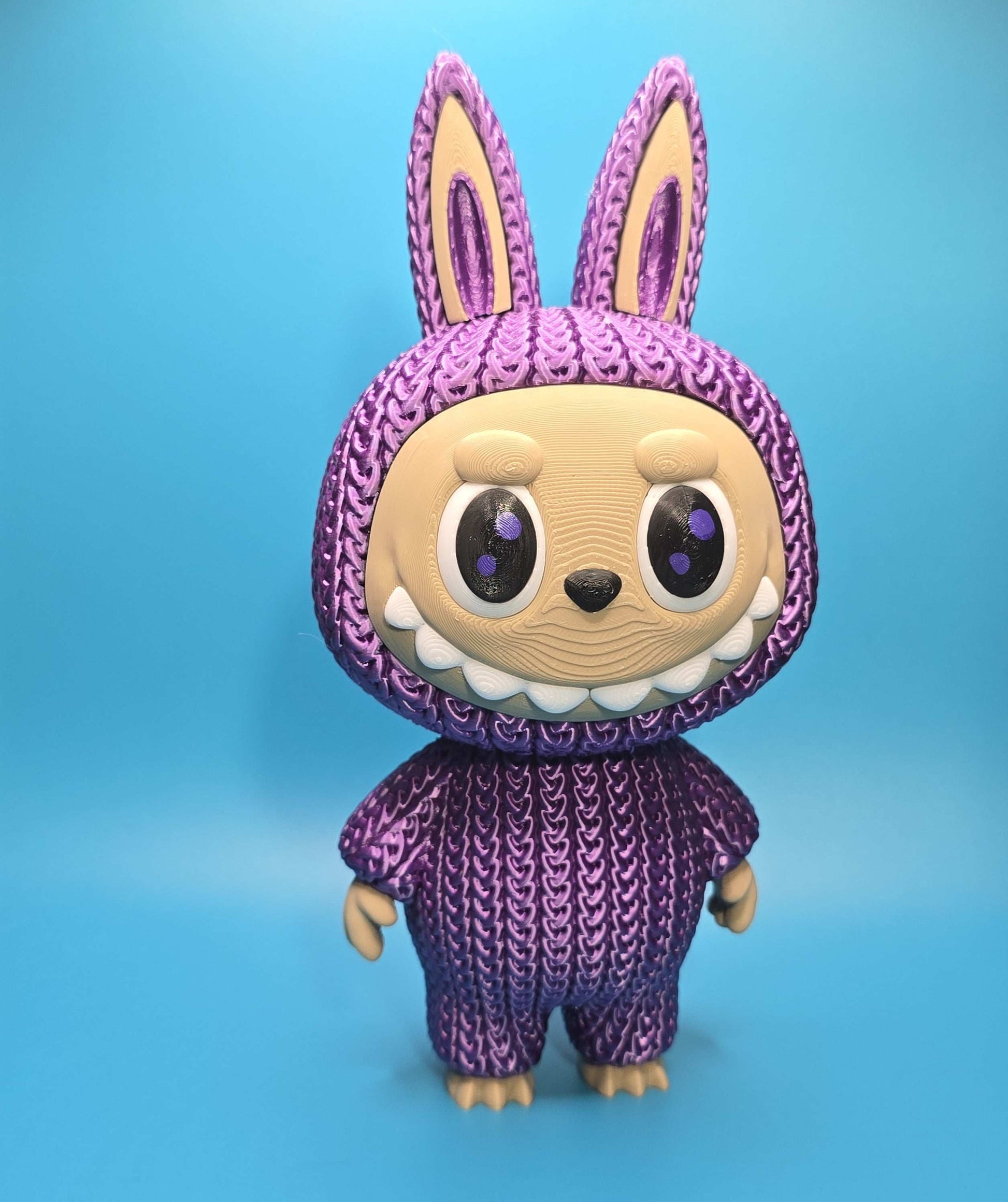 Bubu Monster | 3D Printed Knitted - Texture Figurine with Rotating Head - Impishly Yours