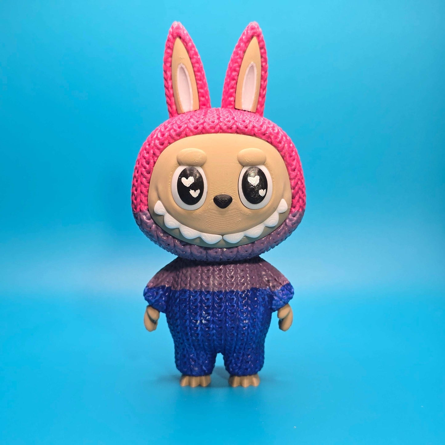 Bubu Monster | 3D Printed Knitted - Texture Figurine with Rotating Head - Impishly Yours