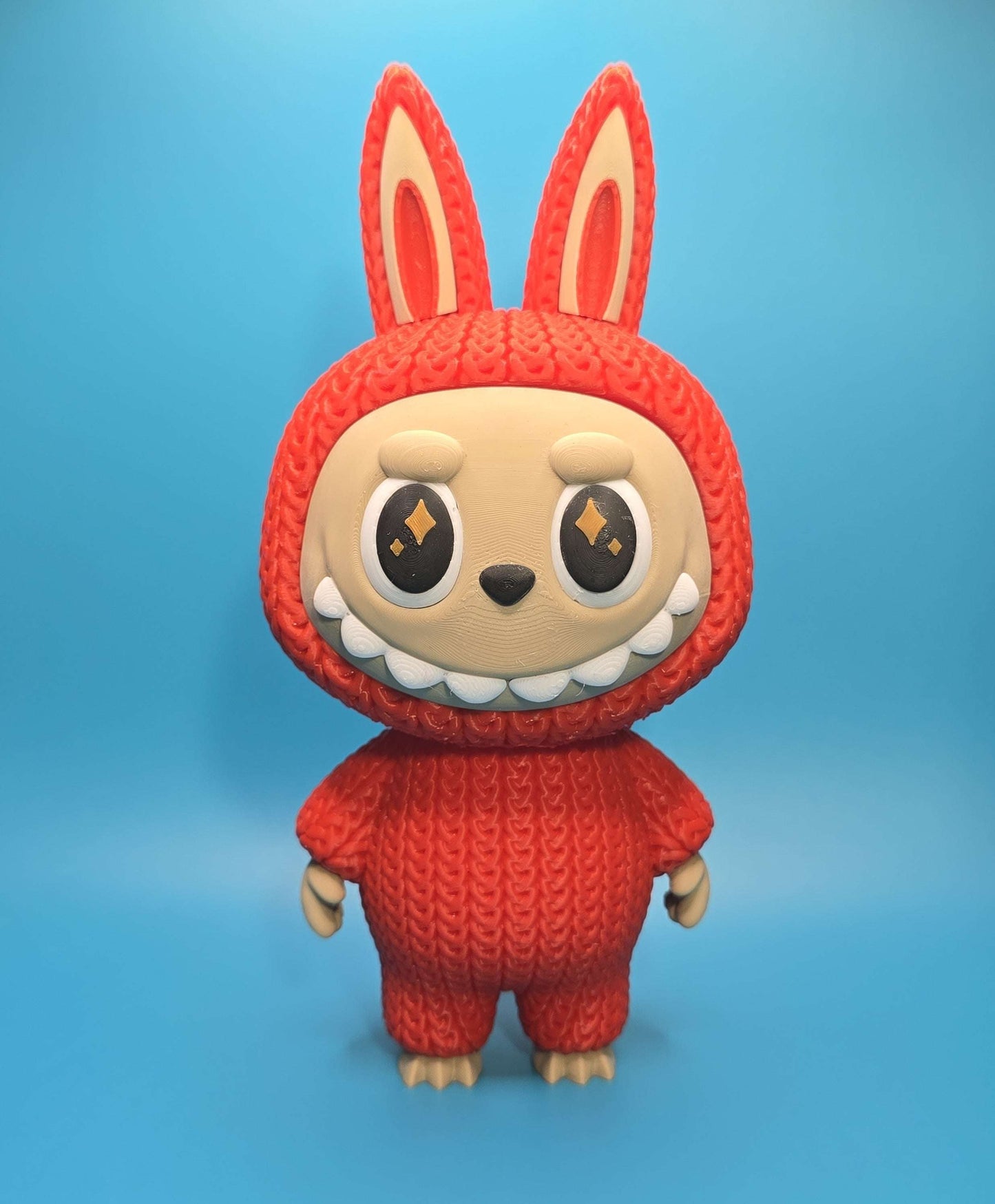 Bubu Monster | 3D Printed Knitted - Texture Figurine with Rotating Head - Impishly Yours