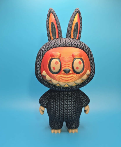 Bubu Monster | 3D Printed Knitted - Texture Figurine with Rotating Head - Impishly Yours