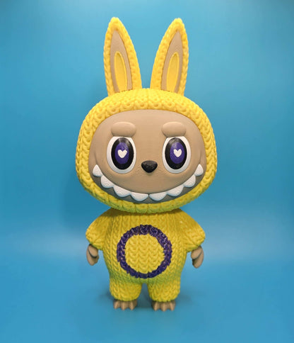 Bubu Monster | 3D Printed Knitted - Texture Figurine with Rotating Head - Impishly Yours