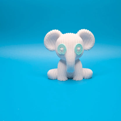 Bumbo the Elephant | 3D Printed Cute Knitted Figurine - Impishly Yours