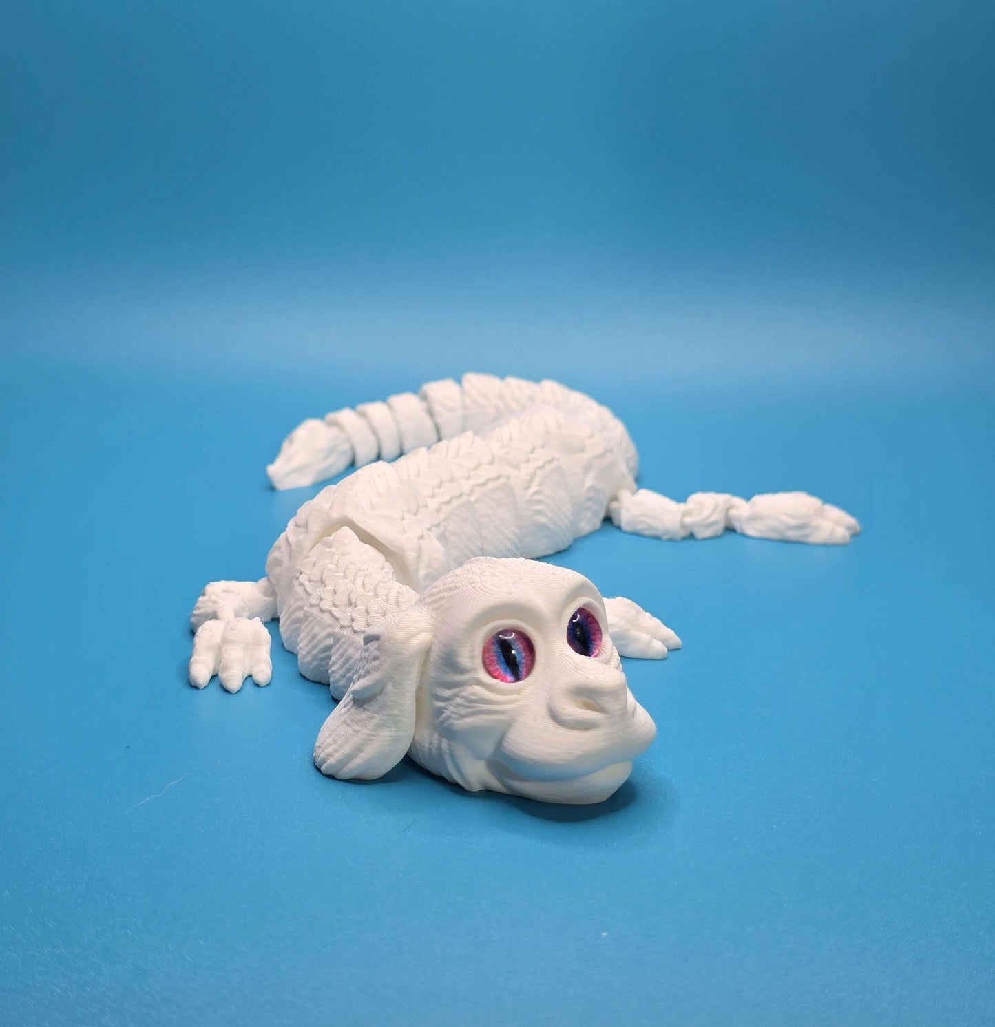 Creepy Cute Luck Dragon | 3D Printed Figurine or Keychain - Impishly Yours