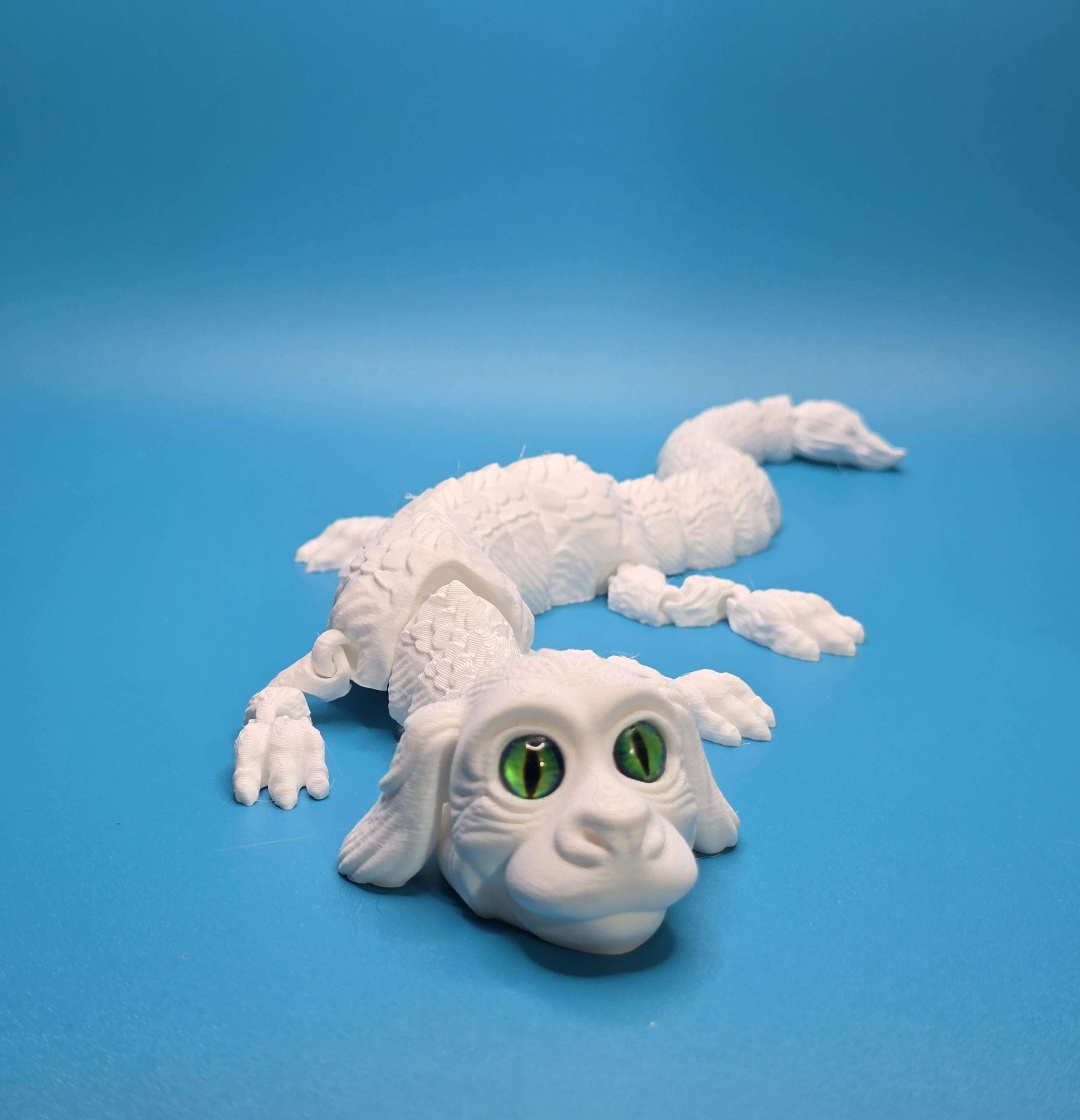 Creepy Cute Luck Dragon | 3D Printed Figurine or Keychain - Impishly Yours