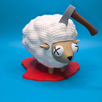 Fluffy the Sheep | 3D Printed Figurine from The Cute but Killed Collection - Impishly Yours