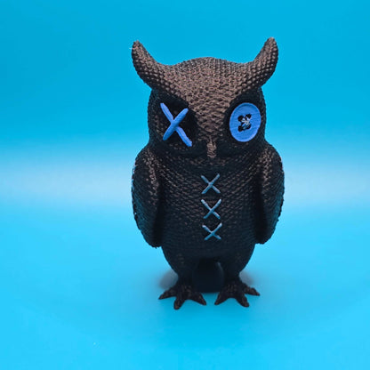 Hemlock the Owl | 3D Printed Stitchling Figurine - Impishly Yours