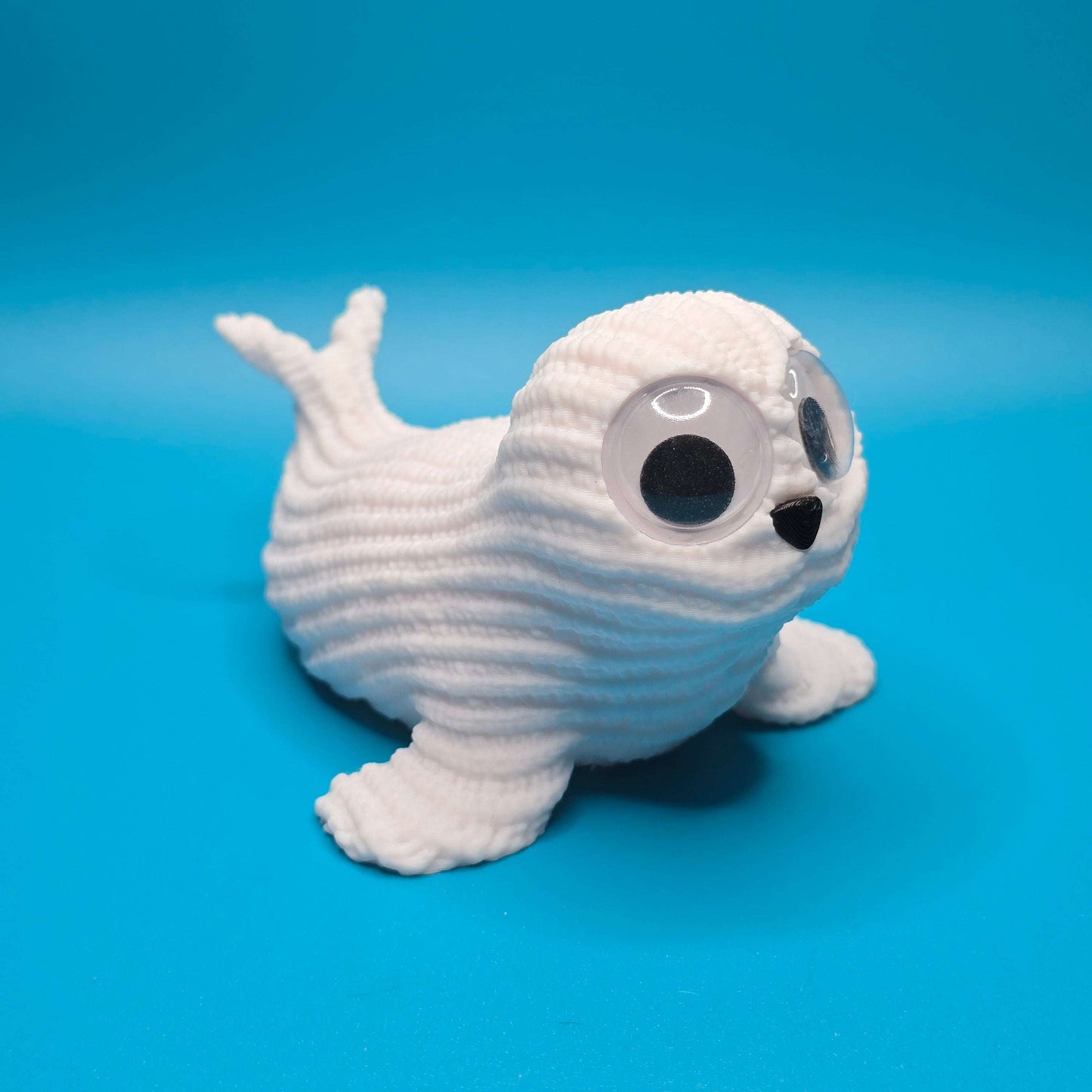 Luna the Seal | 3D Printed Figurine from The Cute Knitted Collection - Impishly Yours