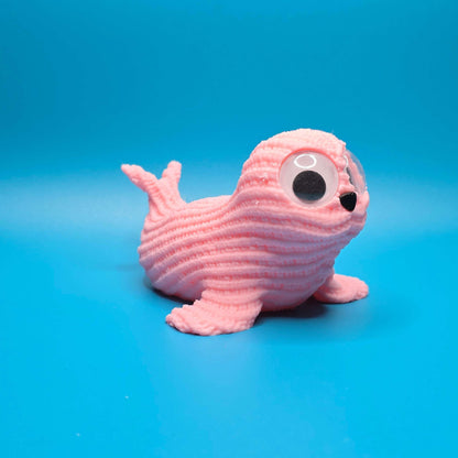 Luna the Seal | 3D Printed Figurine from The Cute Knitted Collection - Impishly Yours