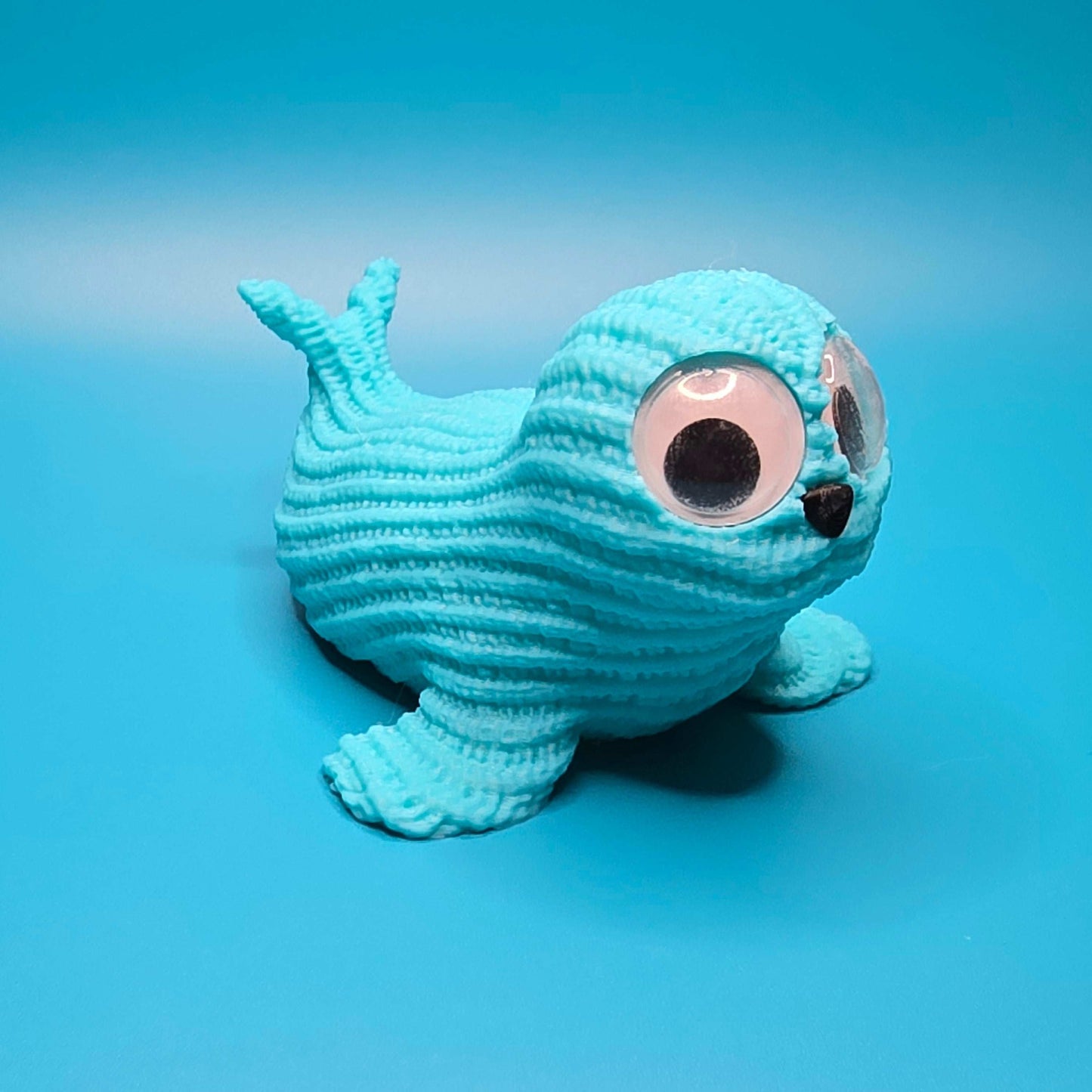 Luna the Seal | 3D Printed Figurine from The Cute Knitted Collection - Impishly Yours