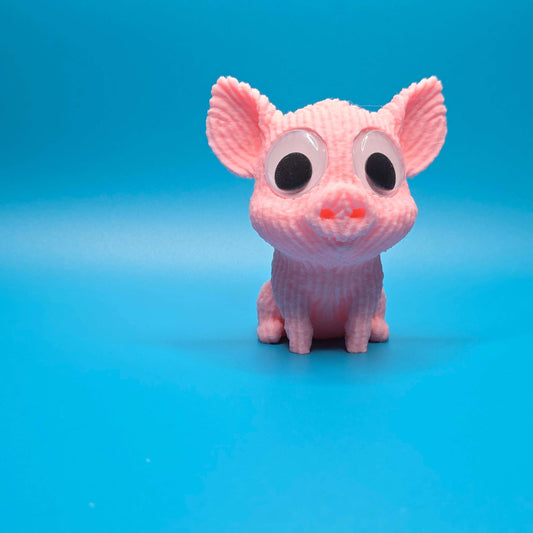 Missy the Pig | 3D Printed Figurine from The Cute Knitted Collection - Impishly Yours