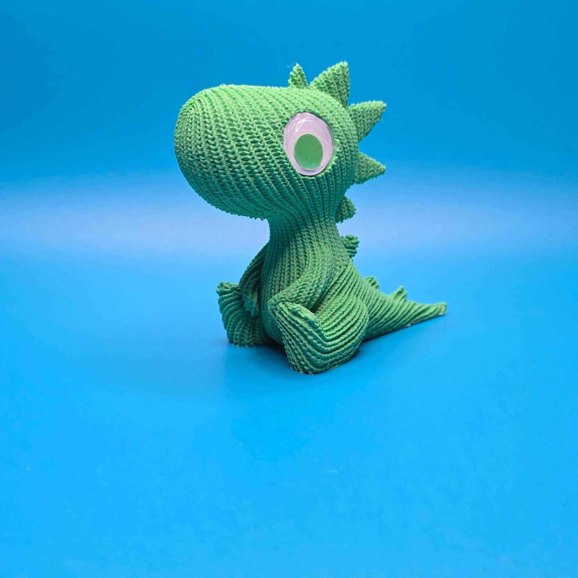 Rex the T - Rex | Cute Knitted 3D Printed Figurine - Impishly Yours
