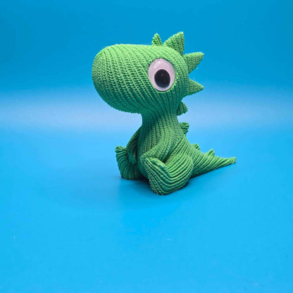 Rex the T - Rex | Cute Knitted 3D Printed Figurine - Impishly Yours