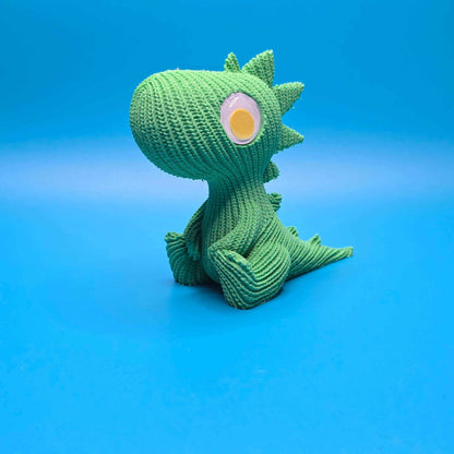 Rex the T - Rex | Cute Knitted 3D Printed Figurine - Impishly Yours