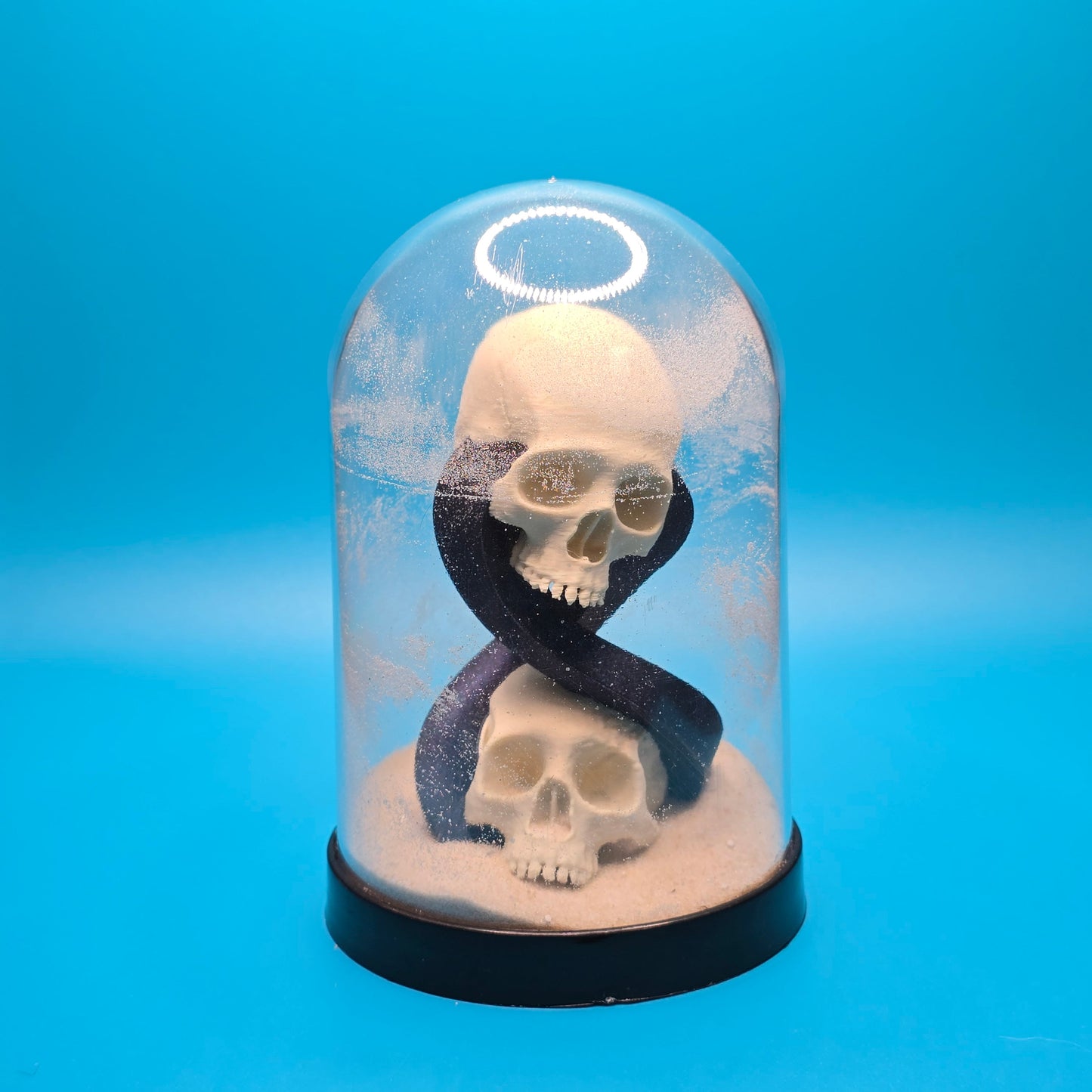 Sands of Mortality | 3D Printed Skull Globe Figurine - Impishly Yours
