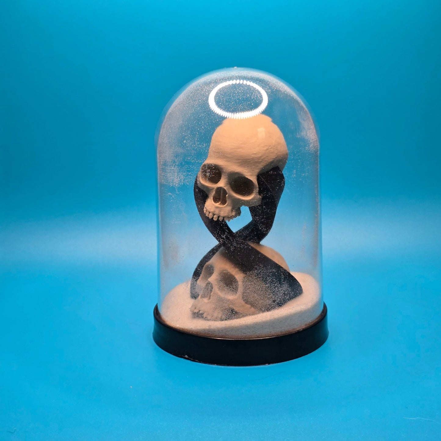 Sands of Mortality | 3D Printed Skull Globe Figurine - Impishly Yours