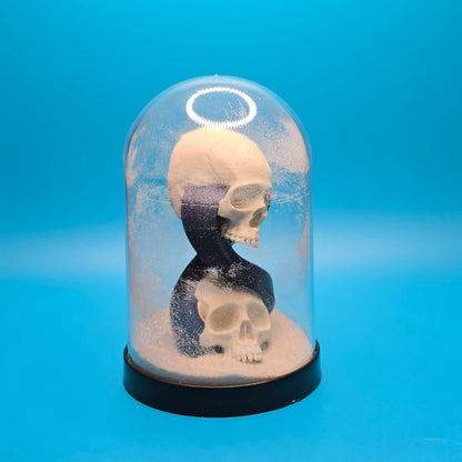 Sands of Mortality | 3D Printed Skull Globe Figurine - Impishly Yours
