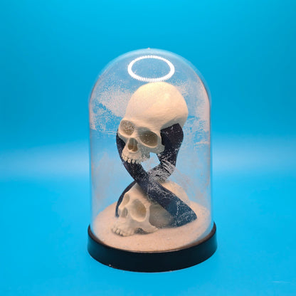 Sands of Mortality | 3D Printed Skull Globe Figurine - Impishly Yours