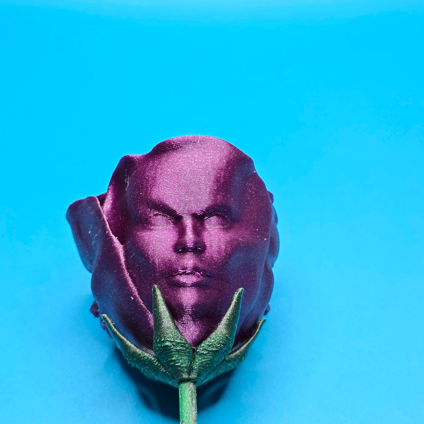 The Awakened Rose | 3D Printed Figurine with Three Faces - Impishly Yours