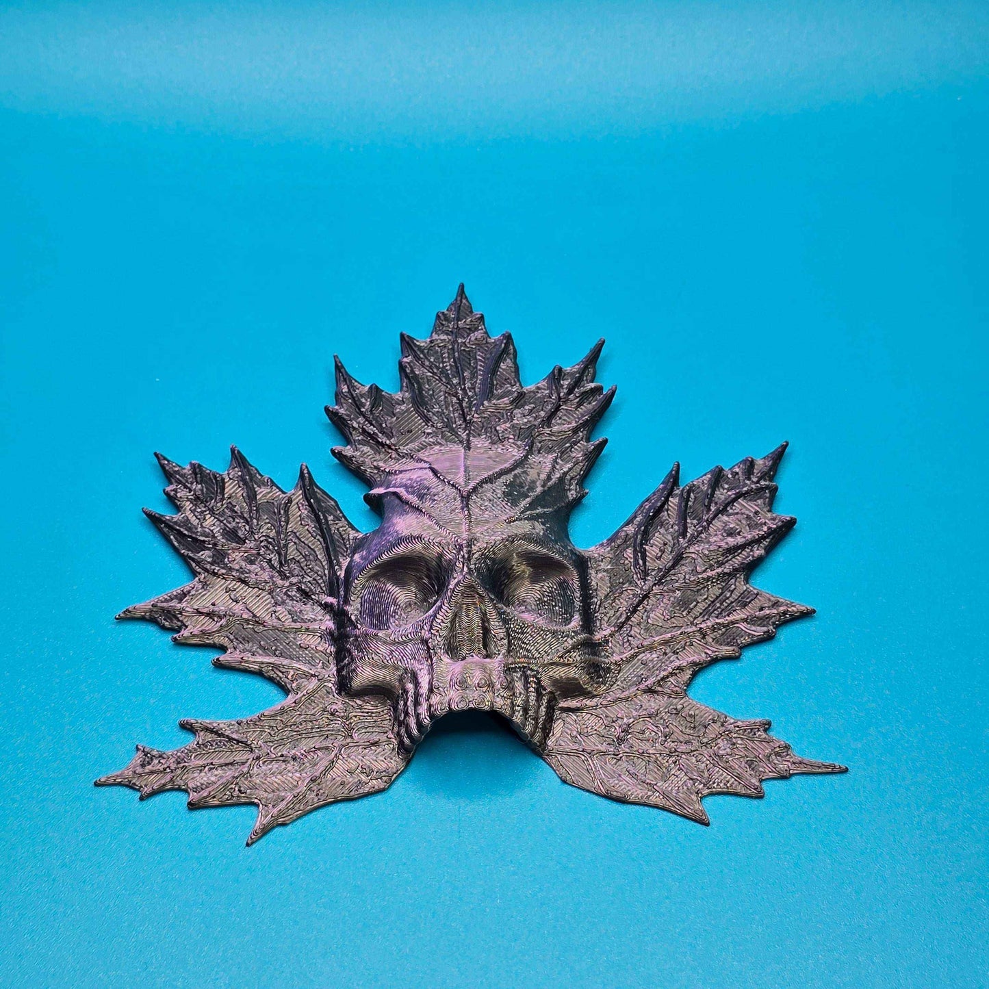 The Forbidden Leaf | Creepy - Cute Leaf Magnet with Skull Detail - Impishly Yours