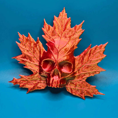 The Forbidden Leaf | Creepy - Cute Leaf Magnet with Skull Detail - Impishly Yours