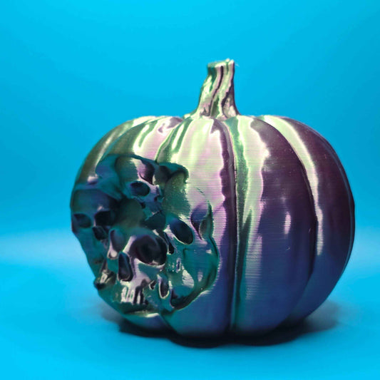 The Forbidden Pumpkin | 3D Printed Figurine with Embedded Skulls - Impishly Yours