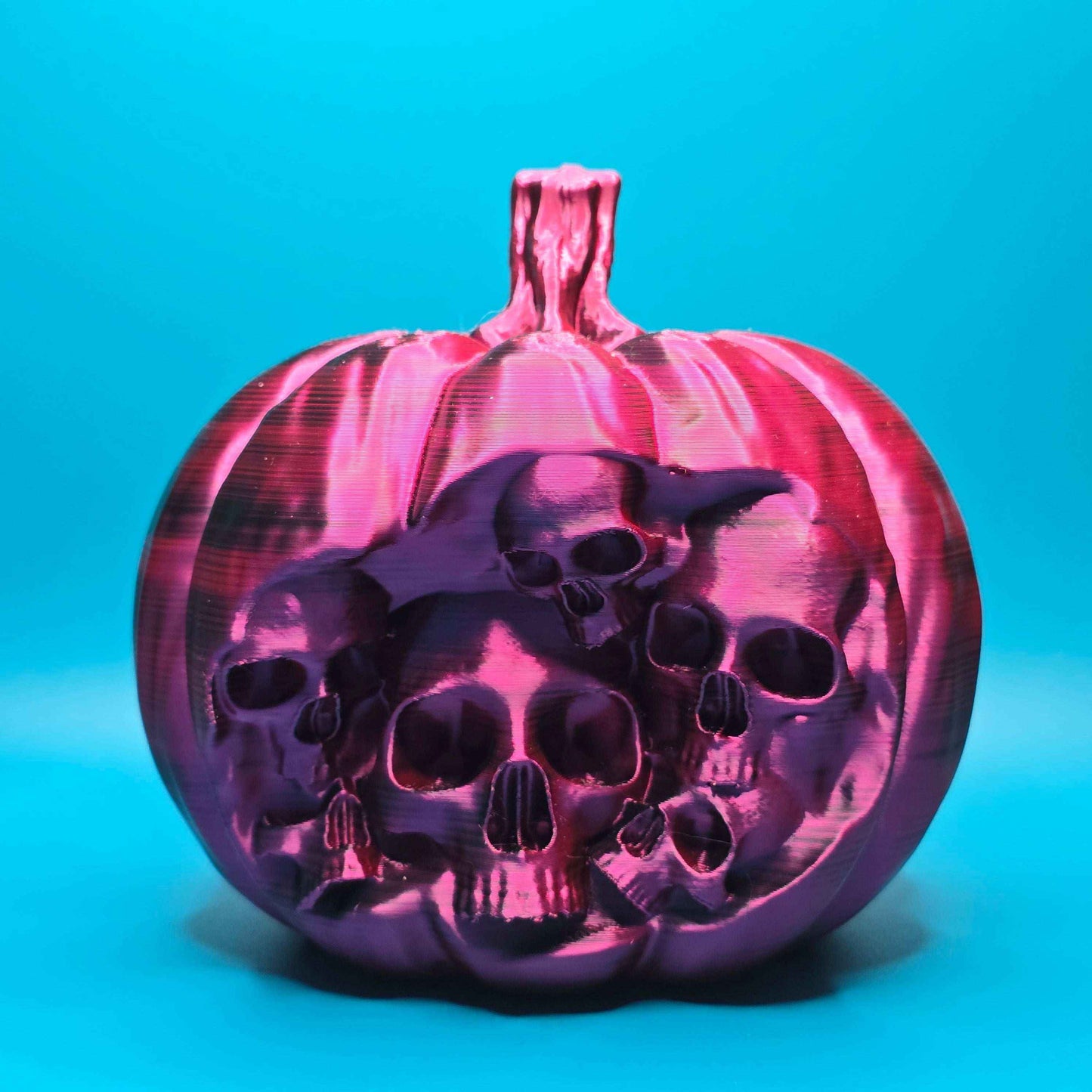 The Forbidden Pumpkin | 3D Printed Figurine with Embedded Skulls - Impishly Yours
