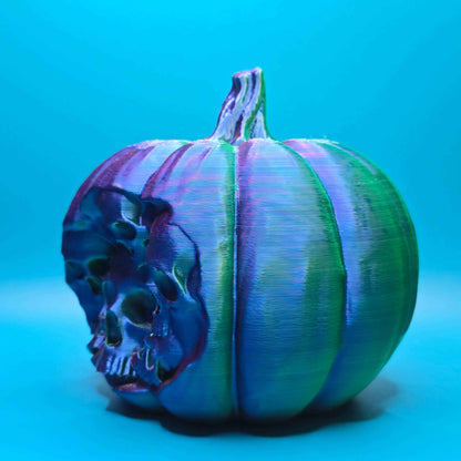 The Forbidden Pumpkin | 3D Printed Figurine with Embedded Skulls - Impishly Yours