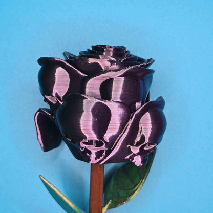 The Forbidden Rose | Creepy - Cute Rose Figurine with Skull Petals - Impishly Yours