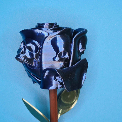 The Forbidden Rose | Creepy - Cute Rose Figurine with Skull Petals - Impishly Yours