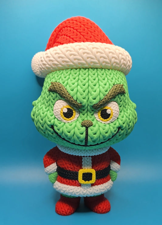 The Krinch | Cute Knitted Christmas Figurine with Articulated Head - Impishly Yours