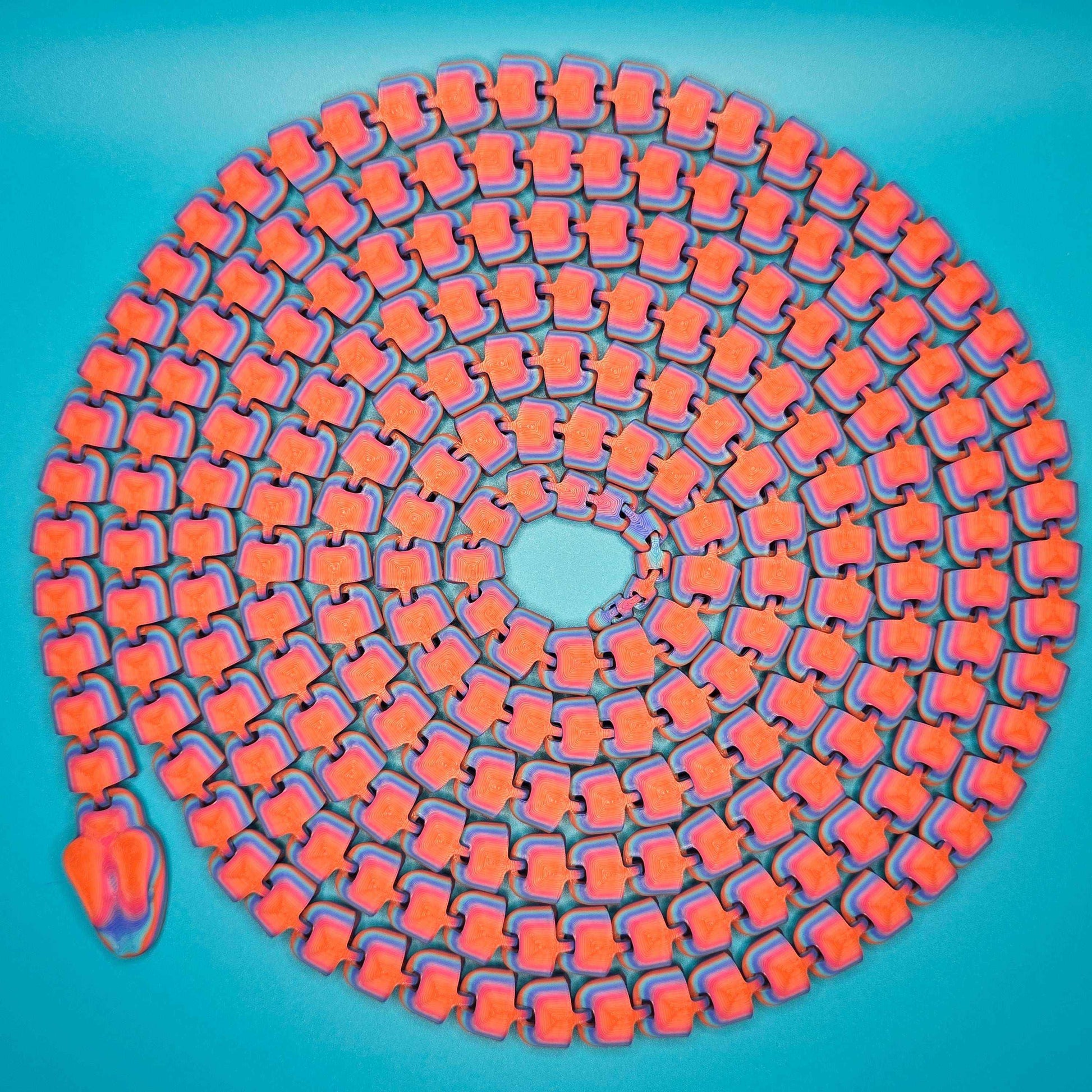 The Snek of Unreasonable Length | 10ft Articulated Snake Figurine - Impishly Yours