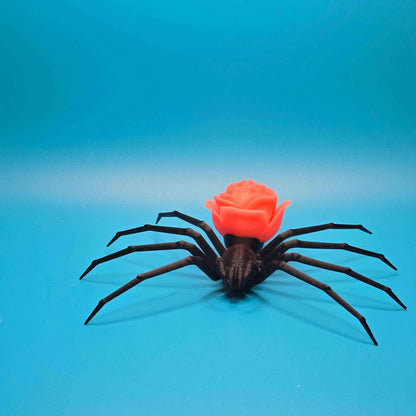 Widow’s Bloom | Creepy - Cute Spider Figurine with Floral Back - Impishly Yours